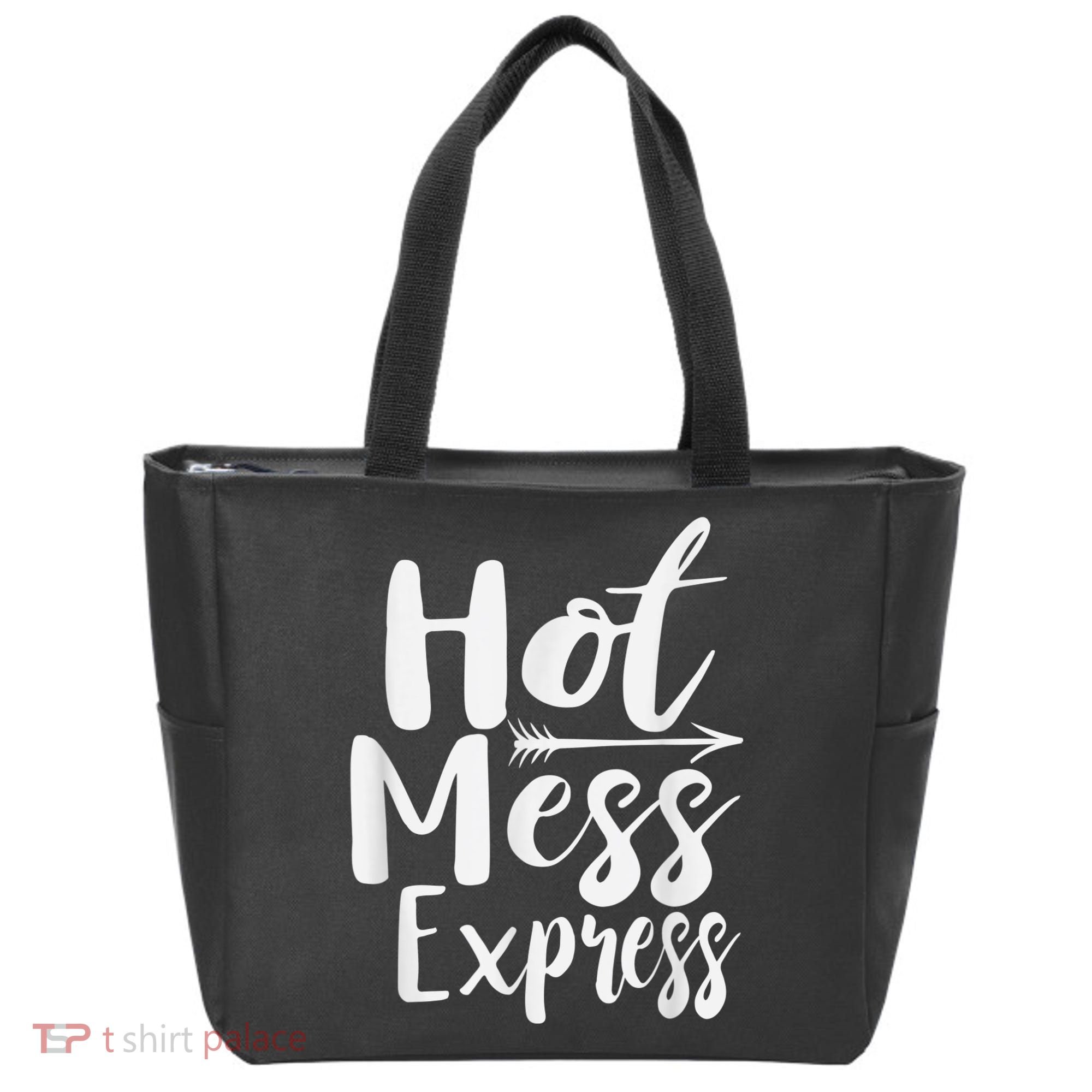 Funny Hot Mess Express Life Status Tote Bag