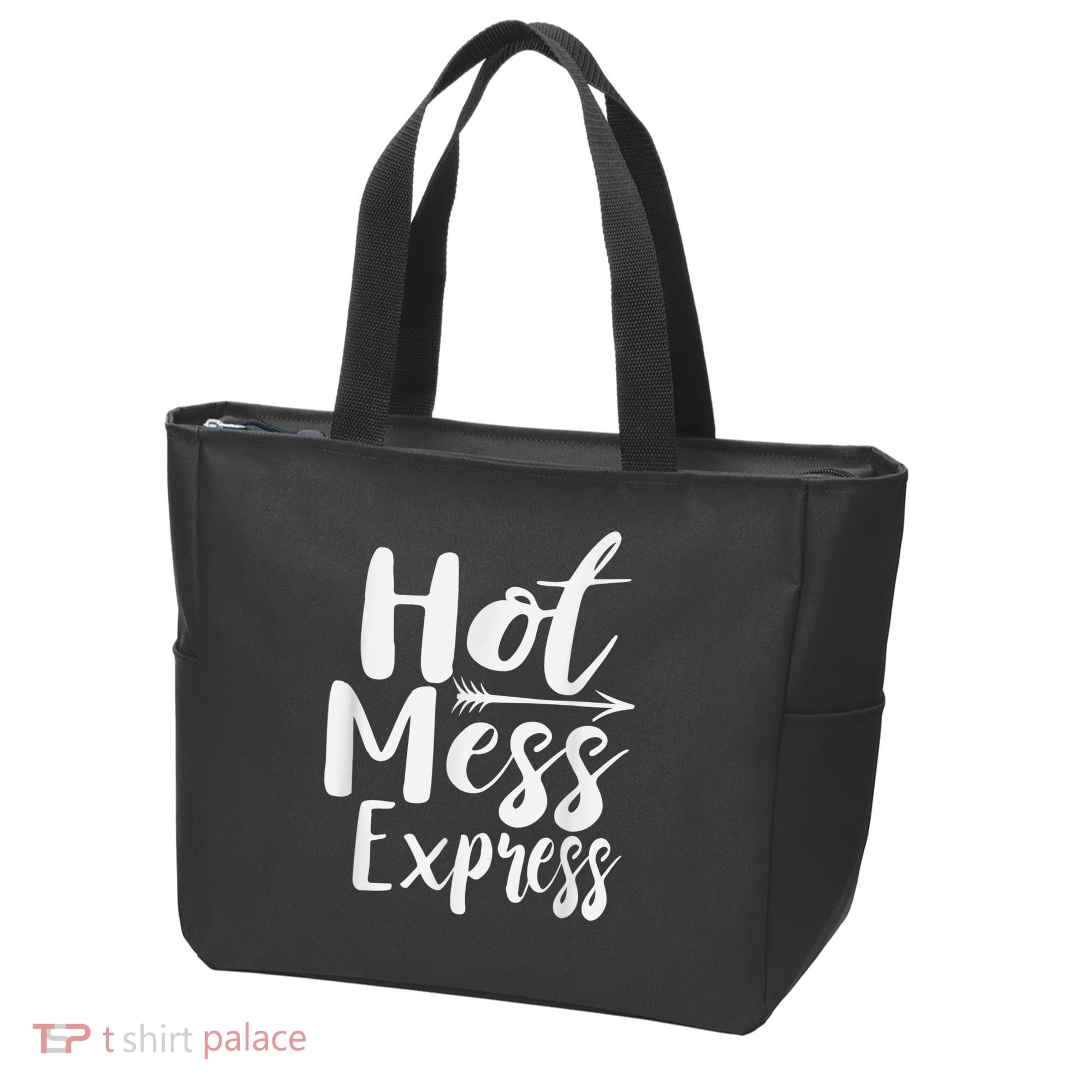 Funny Hot Mess Express Life Status Tote Bag