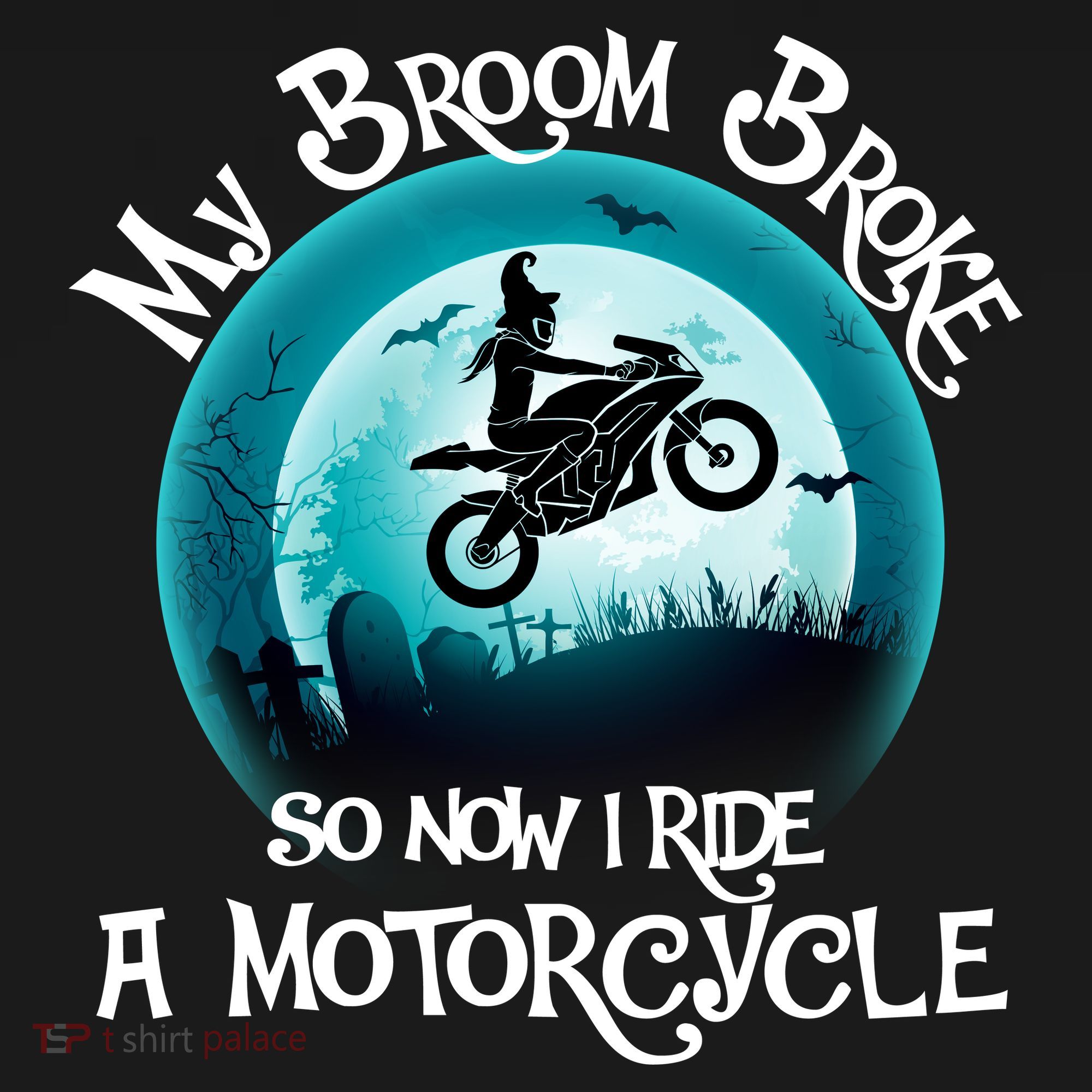 Funny Halloween My Broom Broke So Now I Ride A Motorcycle Ornament