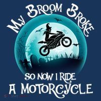 Funny Halloween My Broom Broke So Now I Ride A Motorcycle Toddler Hoodie thumb 2