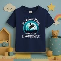 Funny Halloween My Broom Broke So Now I Ride A Motorcycle Toddler T-Shirt thumb 3