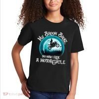 Funny Halloween My Broom Broke So Now I Ride A Motorcycle Kids T-Shirt thumb 2