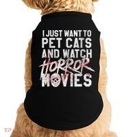 Funny Horror Movie Fan Halloween Cat Lover Gift Doggie Tank thumb 0
