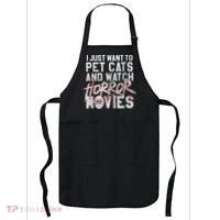 Funny Horror Movie Fan Halloween Cat Lover Gift Apron thumb 0