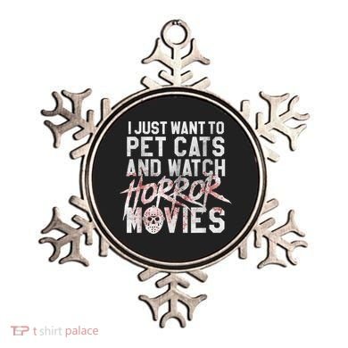 Funny Horror Movie Fan Halloween Cat Lover Gift Ornament