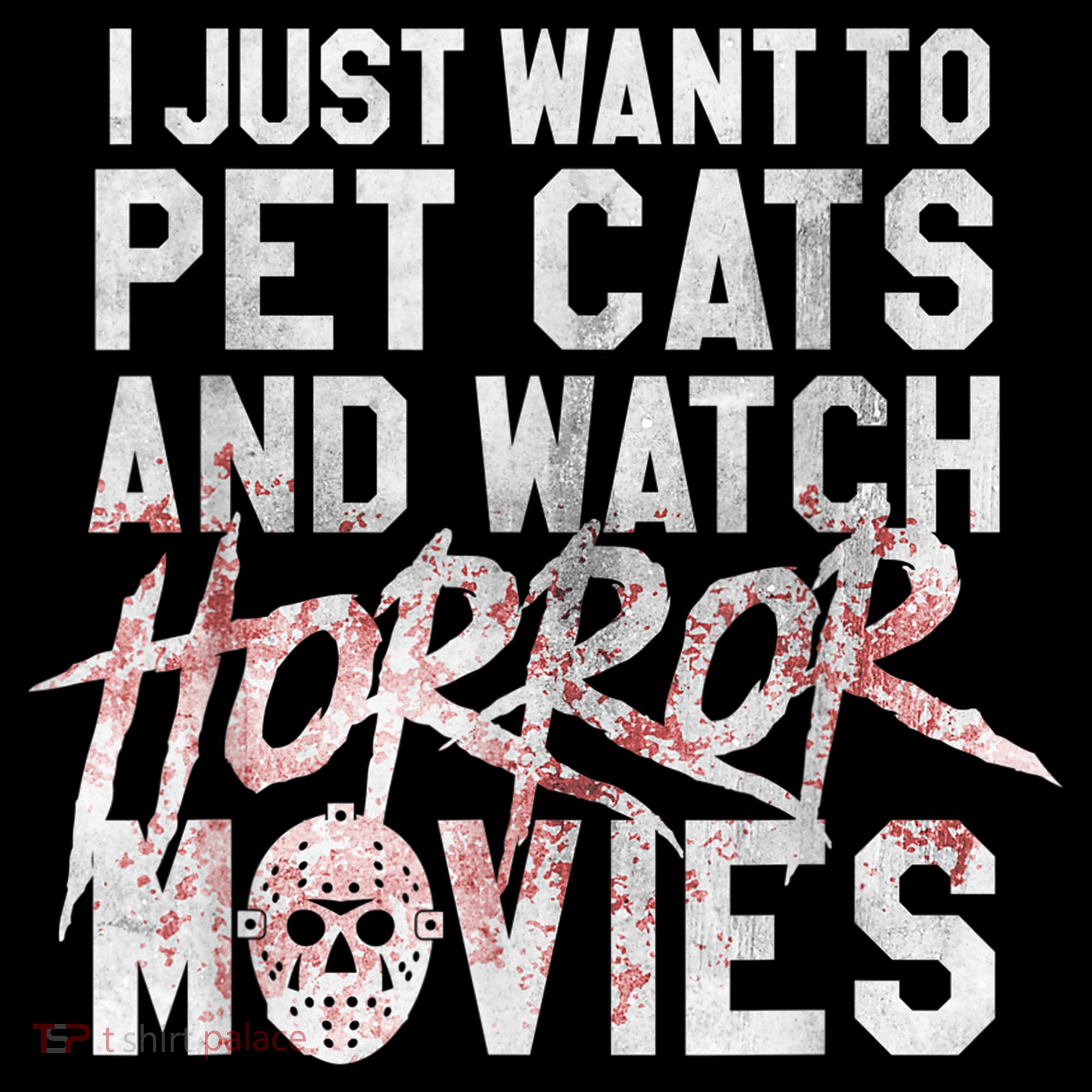Funny Horror Movie Fan Halloween Cat Lover Gift Tank Top
