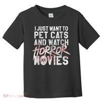 Funny Horror Movie Fan Halloween Cat Lover Gift Toddler T-Shirt thumb 0