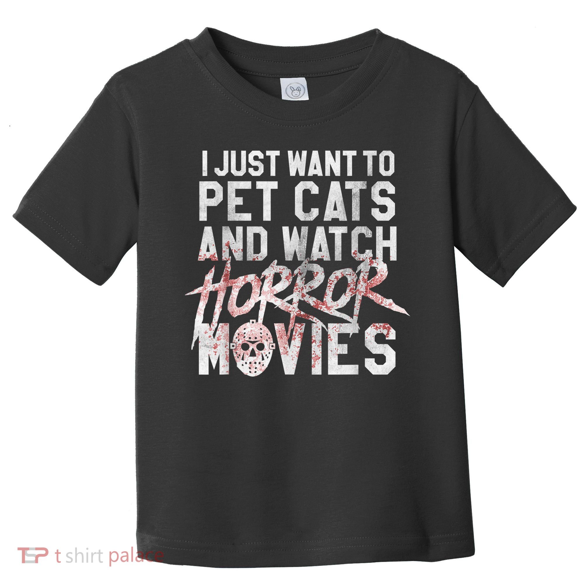 Funny Horror Movie Fan Halloween Cat Lover Gift Toddler T-Shirt