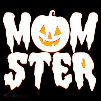 Funny Halloween Momster Monster USA-Made Doggie Bandana thumb 2