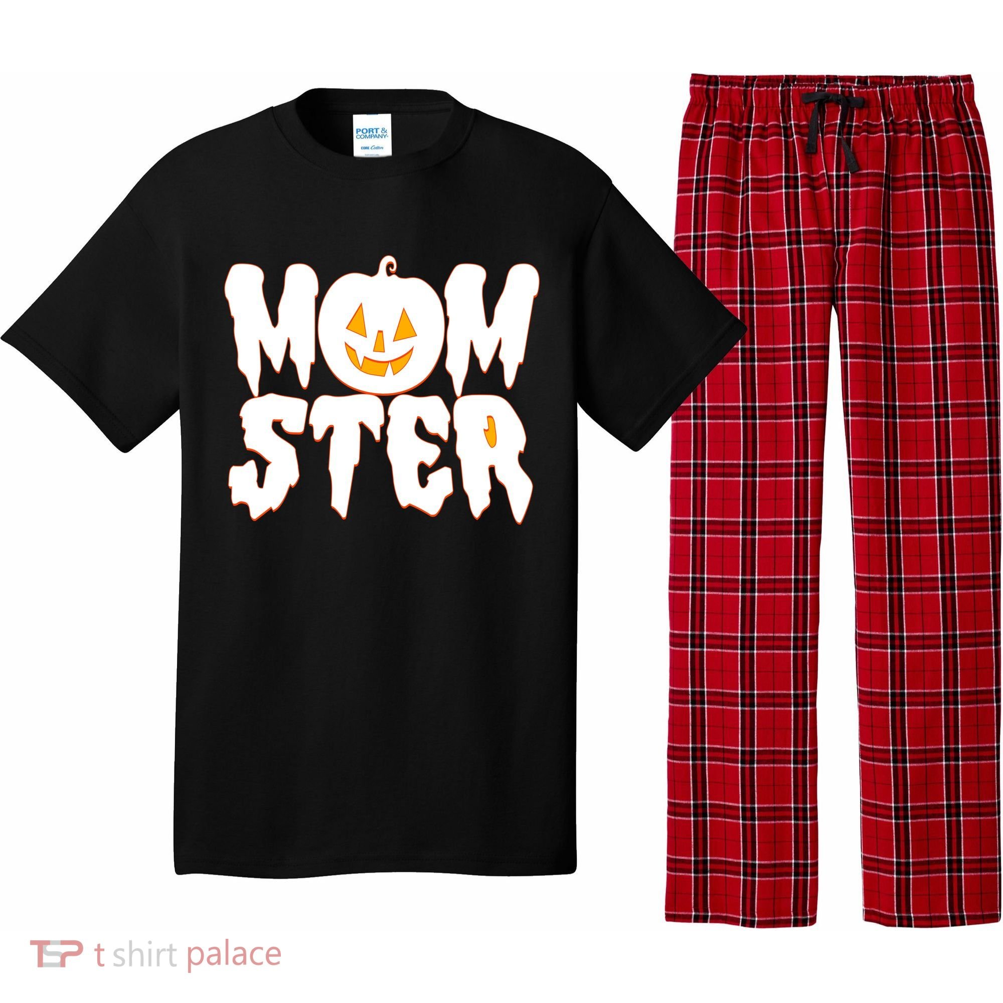 Funny Halloween Momster Monster Pajama Set