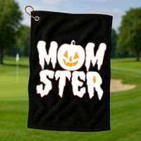 Funny Halloween Momster Monster Golf Towel thumb 1