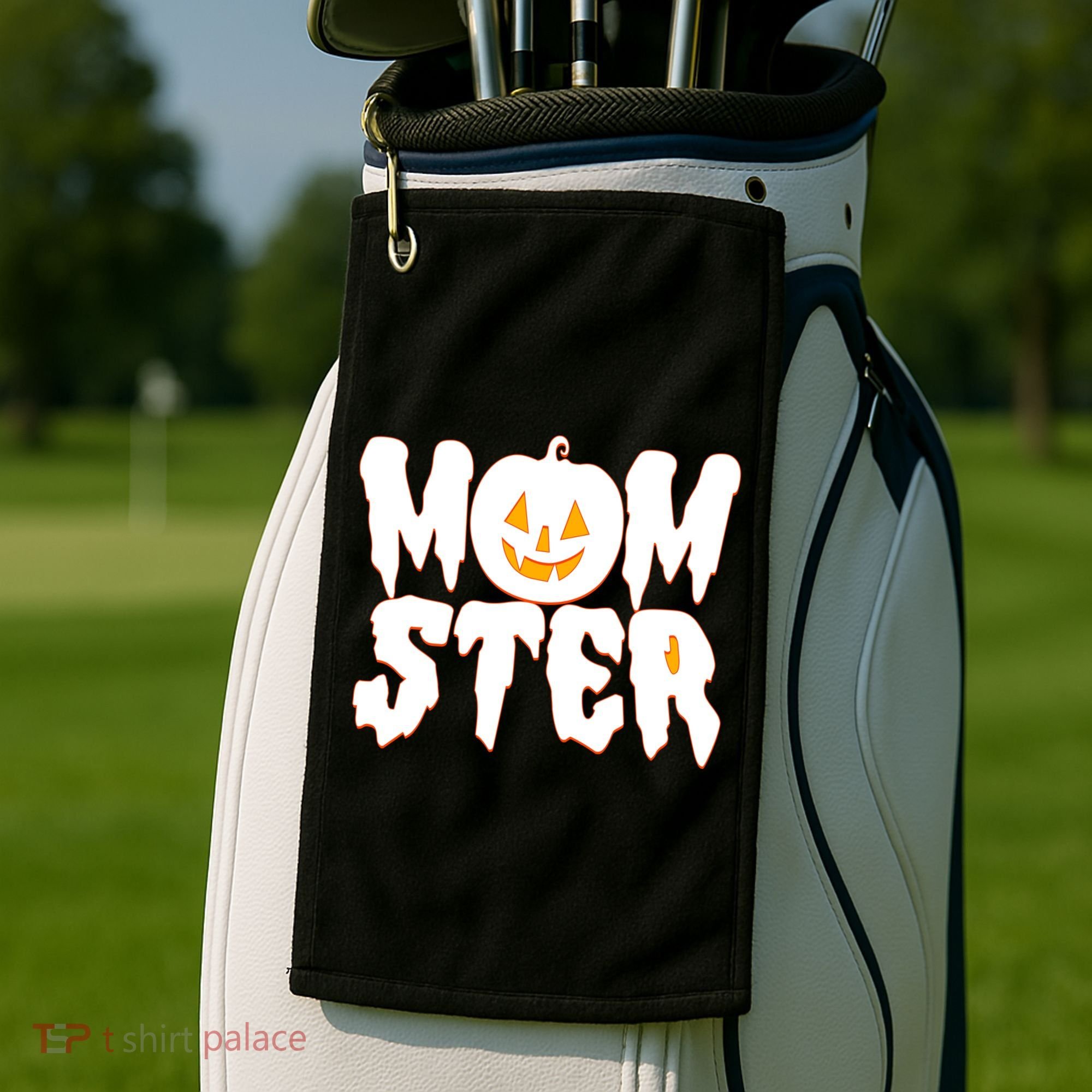 Funny Halloween Momster Monster Golf Towel