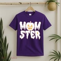 Funny Halloween Momster Monster T-Shirt thumb 2