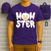 Funny Halloween Momster Monster T-Shirt thumb 6