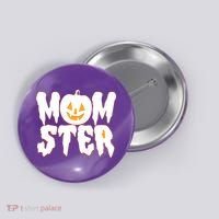 Funny Halloween Momster Monster Button thumb 0