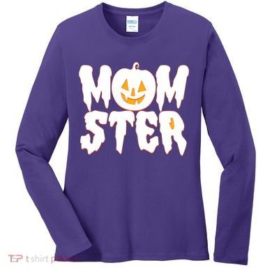 Funny Halloween Momster Monster Women's Long Sleeve Shirt