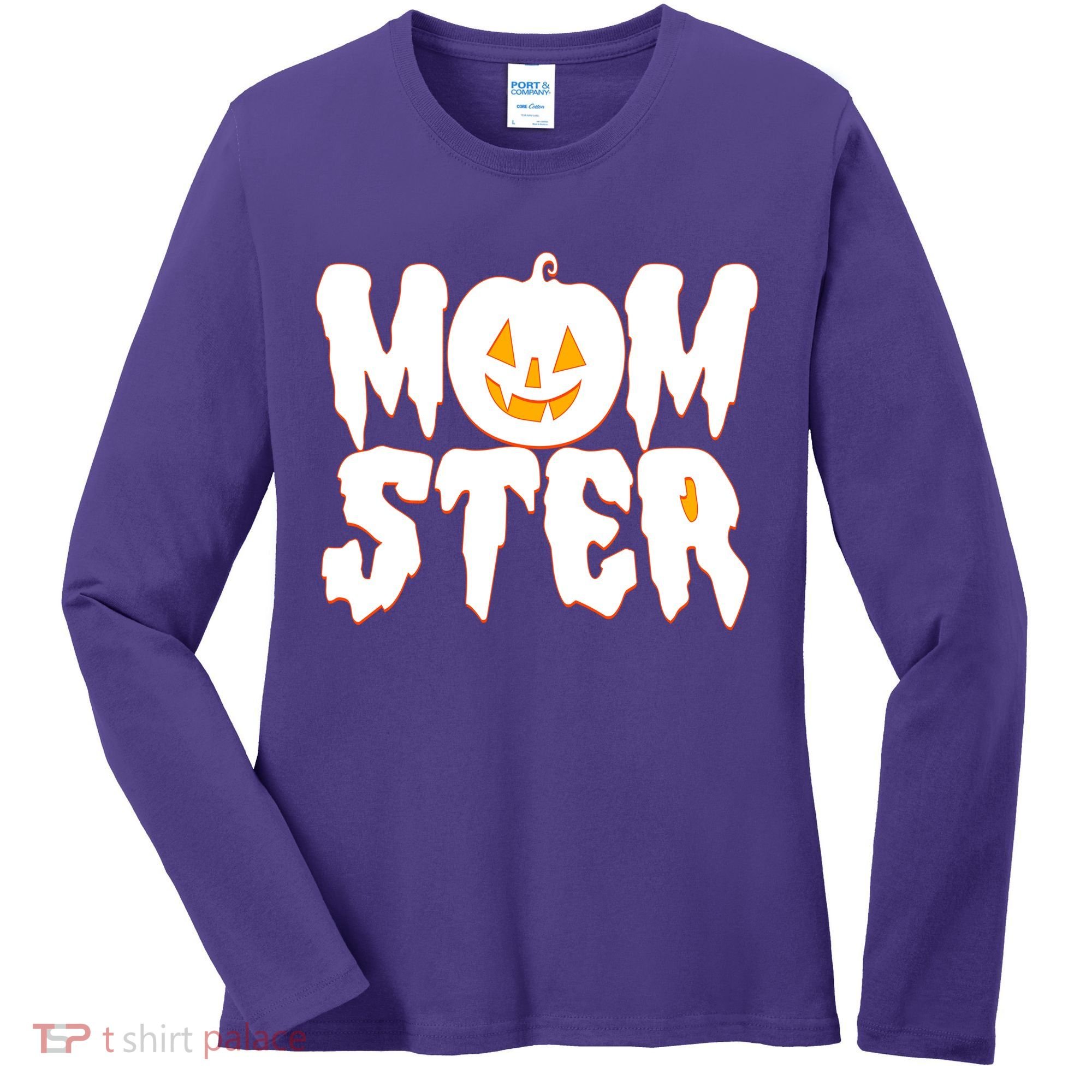 Funny Halloween Momster Monster Women's Long Sleeve Shirt
