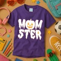 Funny Halloween Momster Monster Kids T-Shirt thumb 3