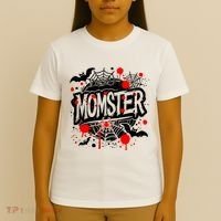 Funny Halloweem Momster Monster Mommy Mom Mother Matching Family T-Shirt thumb 4