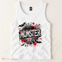 Funny Halloweem Momster Monster Mommy Mom Mother Matching Family Tank Top thumb 2