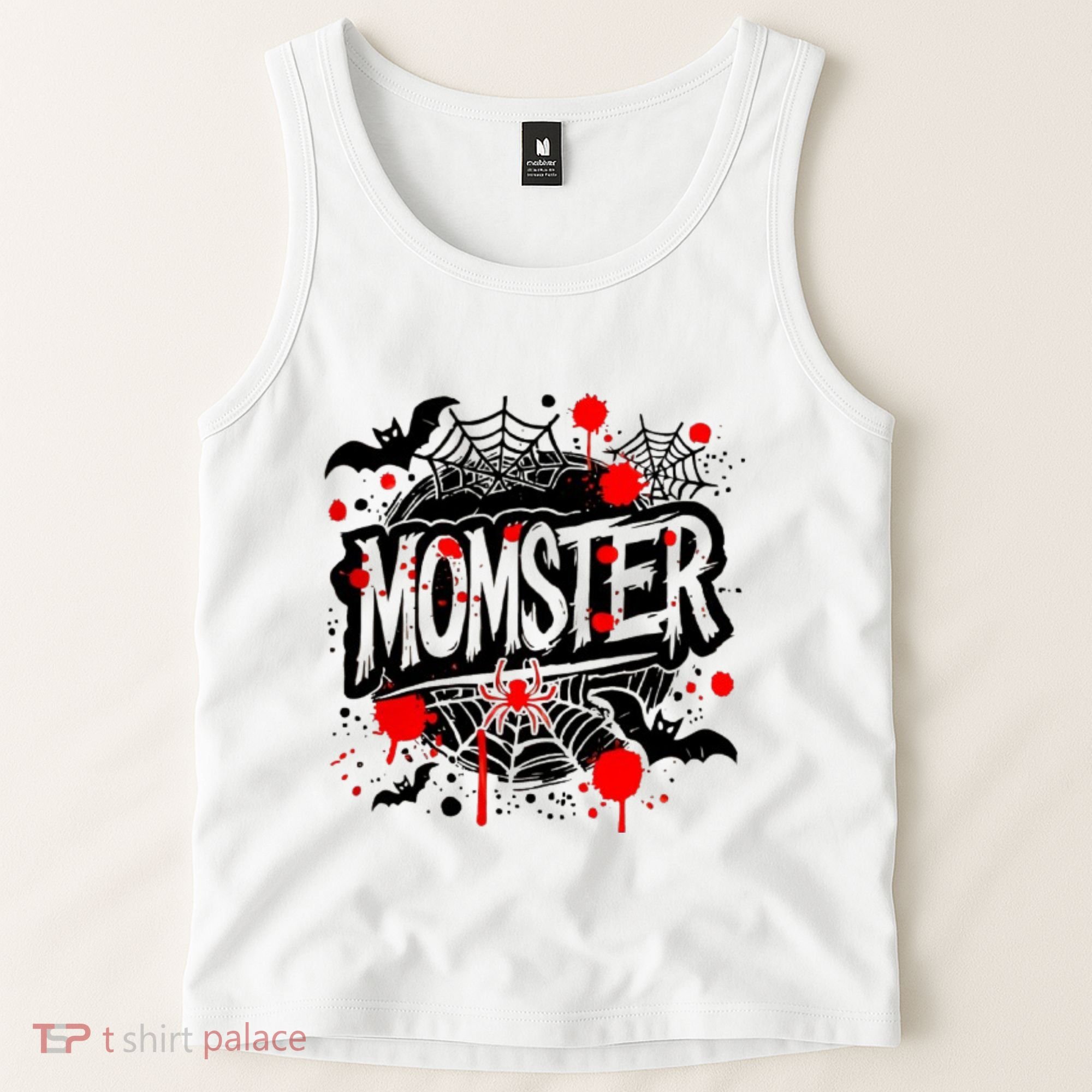 Funny Halloweem Momster Monster Mommy Mom Mother Matching Family Tank Top
