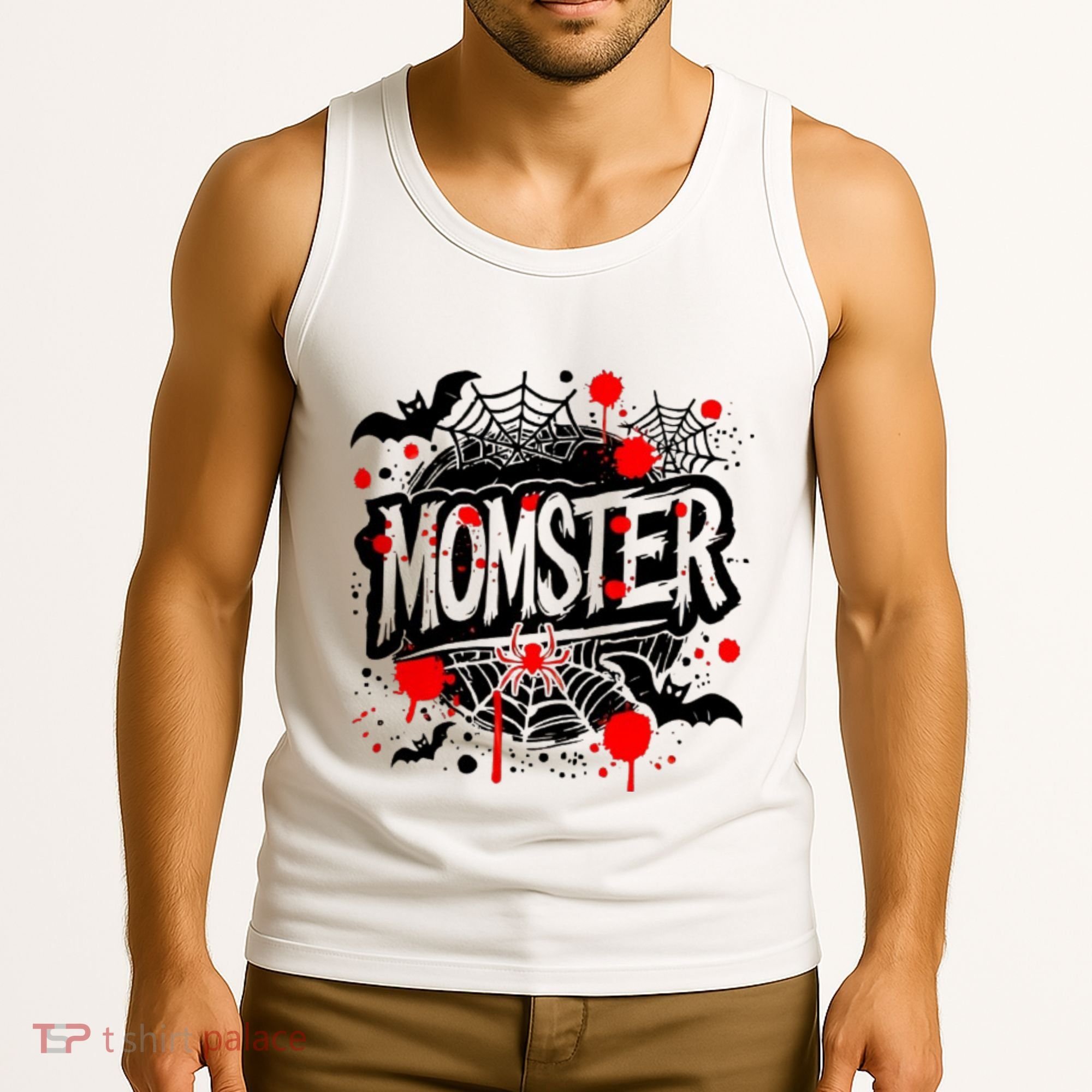 Funny Halloweem Momster Monster Mommy Mom Mother Matching Family Tank Top