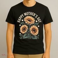 Funny Happy Mothers Day Cute Floral For Women Mom Grandma T-Shirt thumb 3