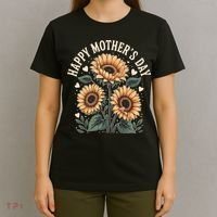 Funny Happy Mothers Day Cute Floral For Women Mom Grandma T-Shirt thumb 4
