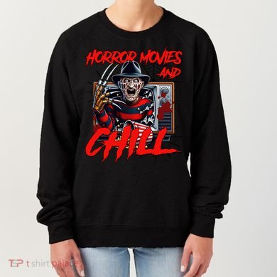 Freddy Horror Movies And Chill Scary Halloween Women's Sweatshirt