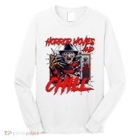 Freddy Horror Movies And Chill Scary Halloween Long Sleeve Shirt thumb 0