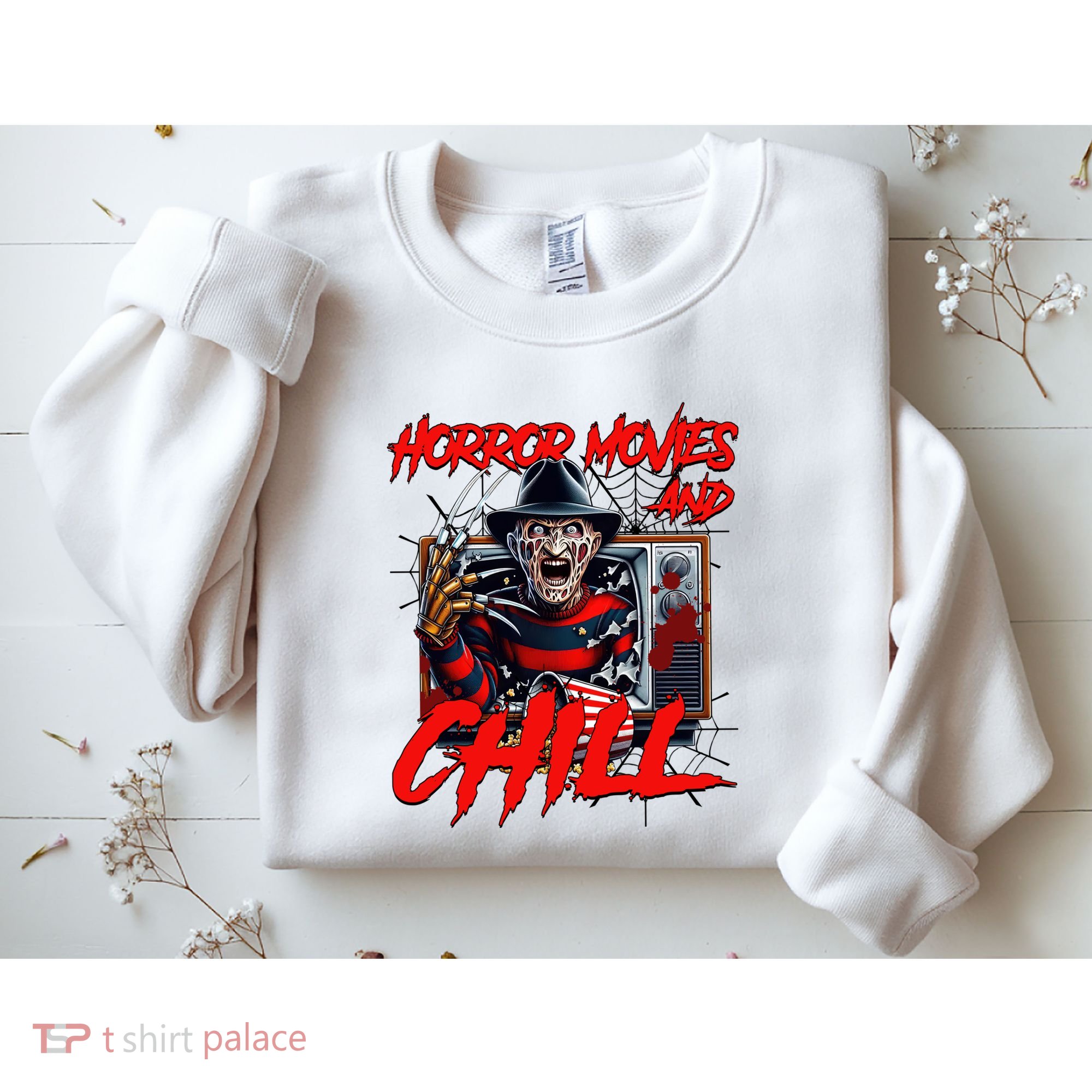 Freddy Horror Movies And Chill Scary Halloween Sweatshirt