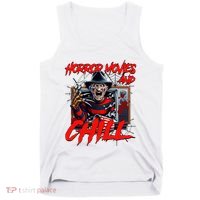 Freddy Horror Movies And Chill Scary Halloween Tank Top thumb 0
