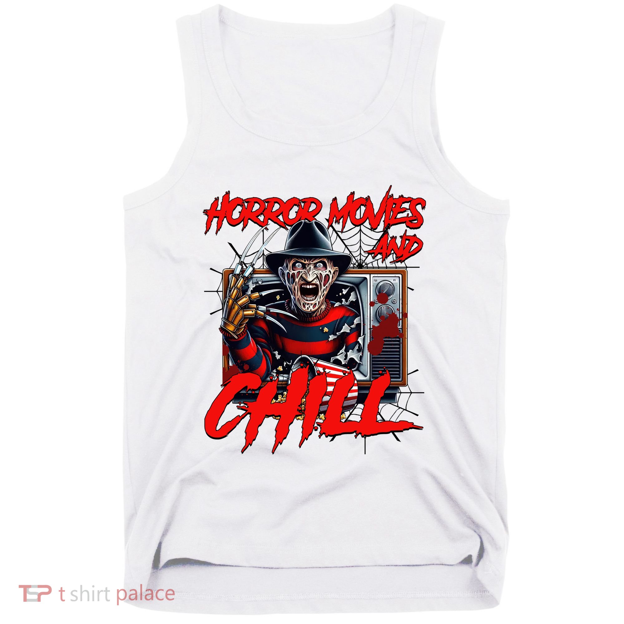 Freddy Horror Movies And Chill Scary Halloween Tank Top