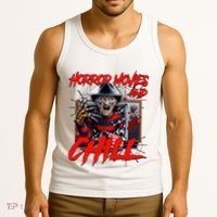 Freddy Horror Movies And Chill Scary Halloween Tank Top thumb 3