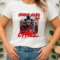 Freddy Horror Movies And Chill Scary Halloween Women's T-Shirt thumb 2