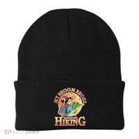 Funny Halloween My Broom Broke So Now I Go Hiking Beanie thumb 0