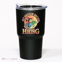 Funny Halloween My Broom Broke So Now I Go Hiking Tumbler thumb 0