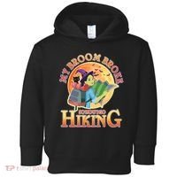 Funny Halloween My Broom Broke So Now I Go Hiking Toddler Hoodie thumb 0