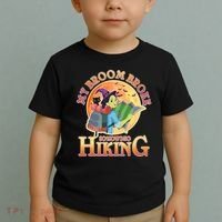 Funny Halloween My Broom Broke So Now I Go Hiking Toddler T-Shirt thumb 2