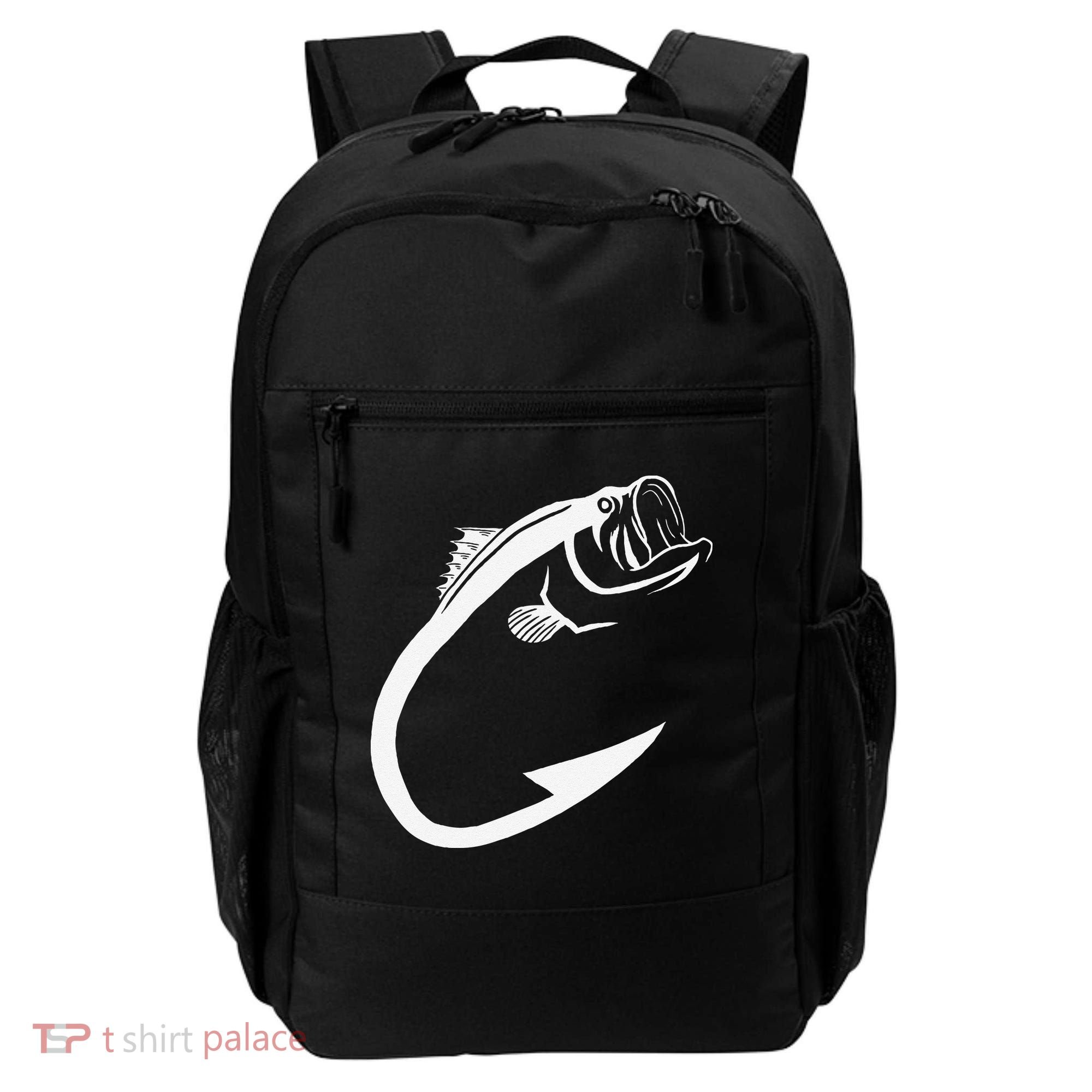 Fish Hook Minimal Art Cool Fishing Lover Art Lover Gift Backpack