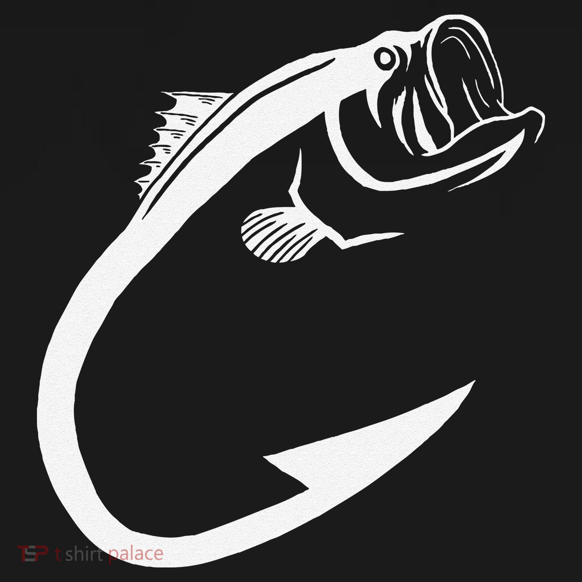 Fish Hook Minimal Art Cool Fishing Lover Art Lover Gift Ornament