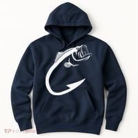 Fish Hook Minimal Art Cool Fishing Lover Art Lover Gift Hoodie thumb 0