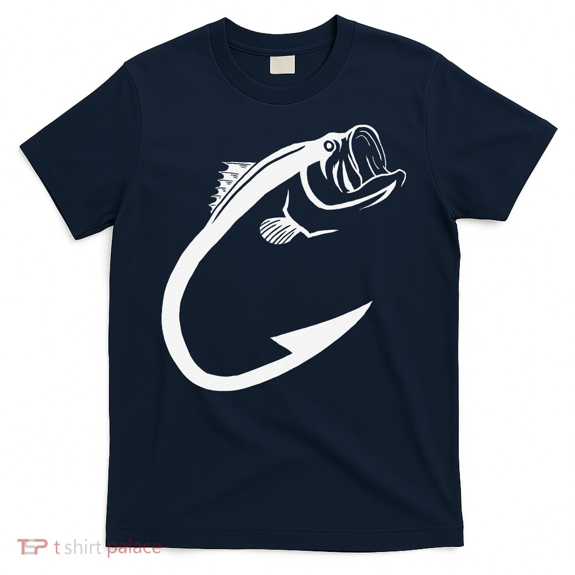 Fish Hook Minimal Art Cool Fishing Lover Art Lover Gift T-Shirt