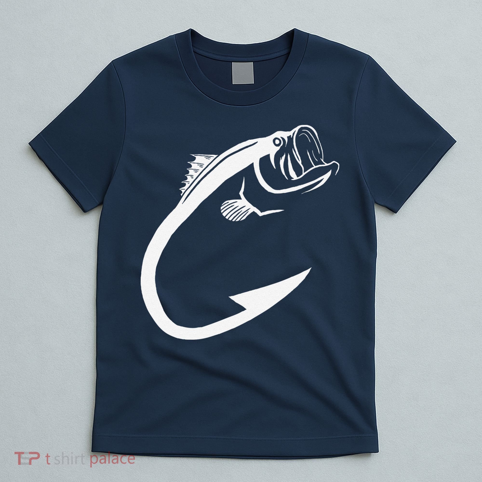 Fish Hook Minimal Art Cool Fishing Lover Art Lover Gift T-Shirt