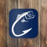 Fish Hook Minimal Art Cool Fishing Lover Art Lover Gift Coaster thumb 0