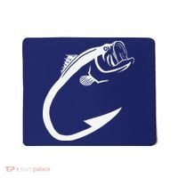 Fish Hook Minimal Art Cool Fishing Lover Art Lover Gift Mousepad thumb 0