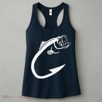 Fish Hook Minimal Art Cool Fishing Lover Art Lover Gift Women's Tank Top thumb 3
