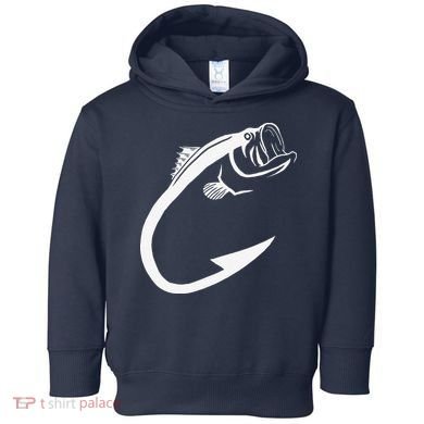 Fish Hook Minimal Art Cool Fishing Lover Art Lover Gift Toddler Hoodie