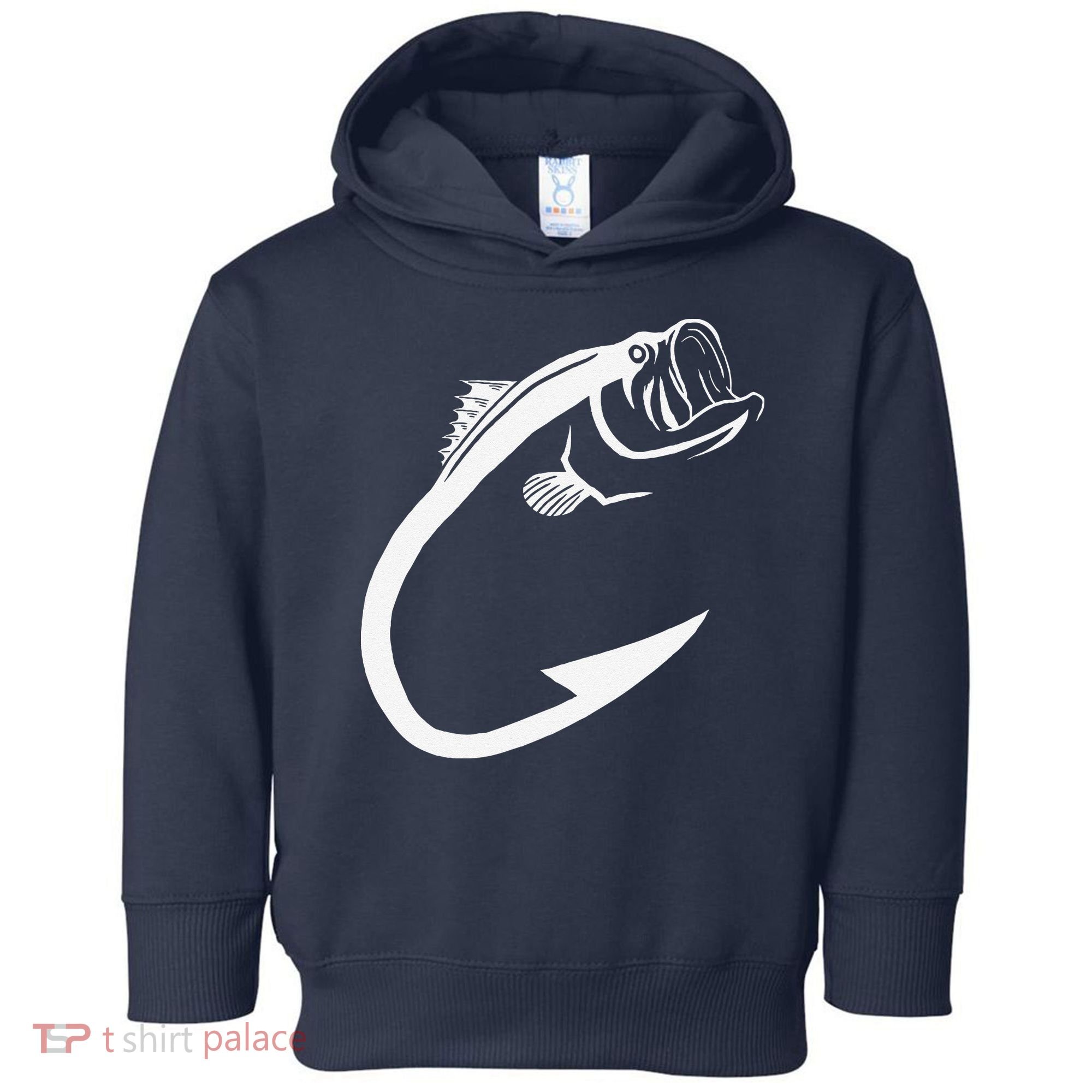 Fish Hook Minimal Art Cool Fishing Lover Art Lover Gift Toddler Hoodie