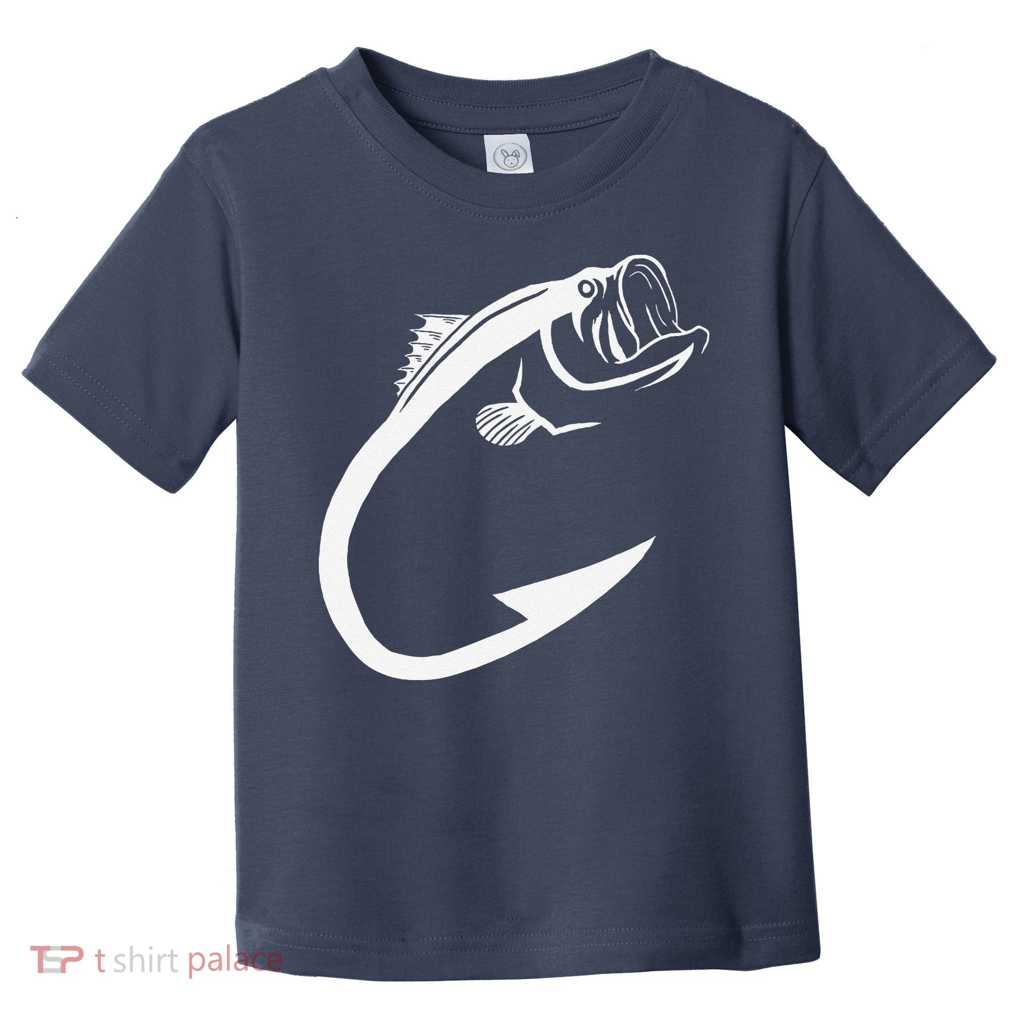 Fish Hook Minimal Art Cool Fishing Lover Art Lover Gift Toddler T-Shirt